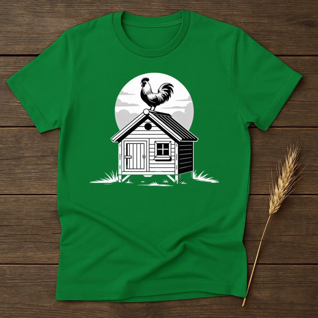 Unique Rooster Coop Design Green Shirt Product Type