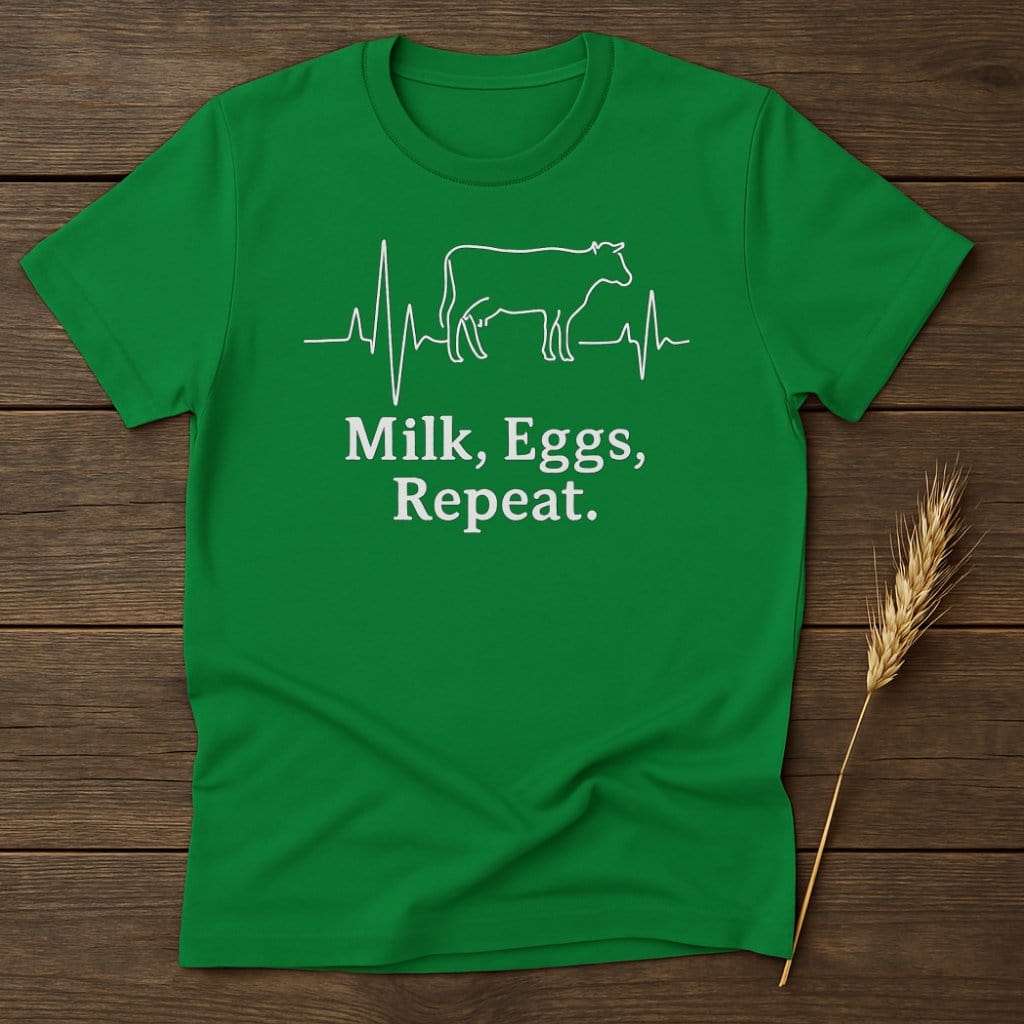 Milk Eggs Repeat Funny Farm Life T-Shirt product type