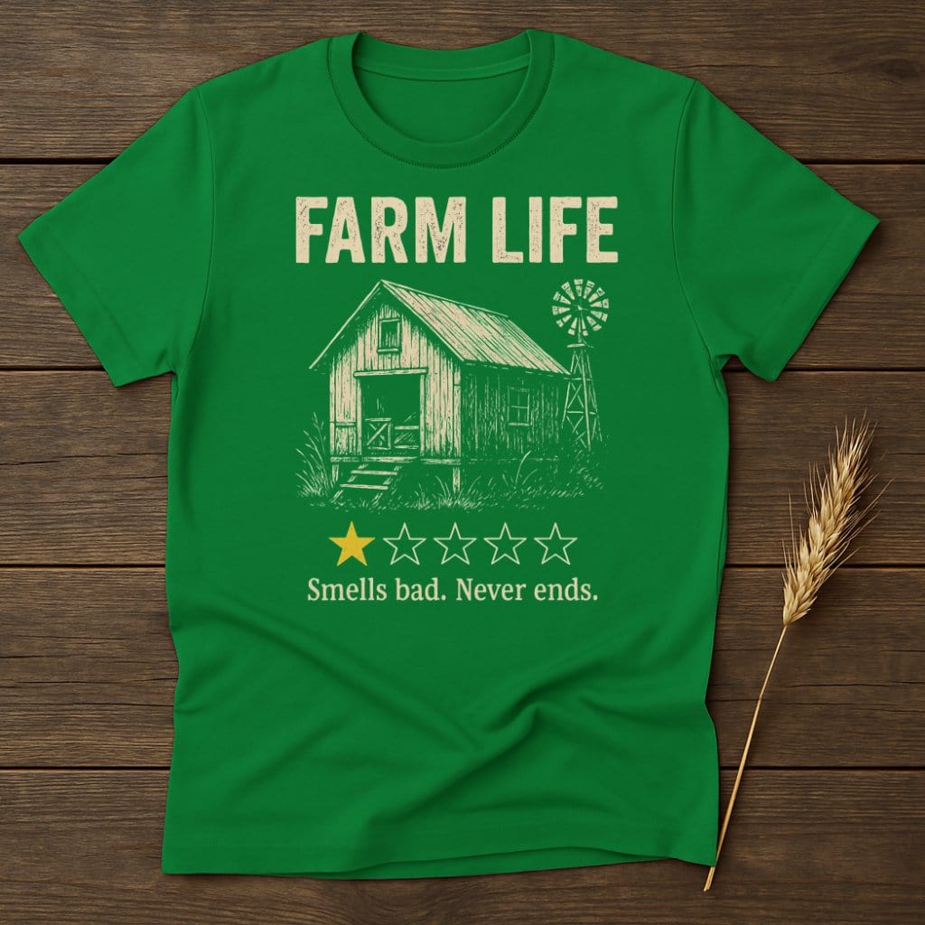 Farm Life Graphic Tee Smells Bad Never Ends product type