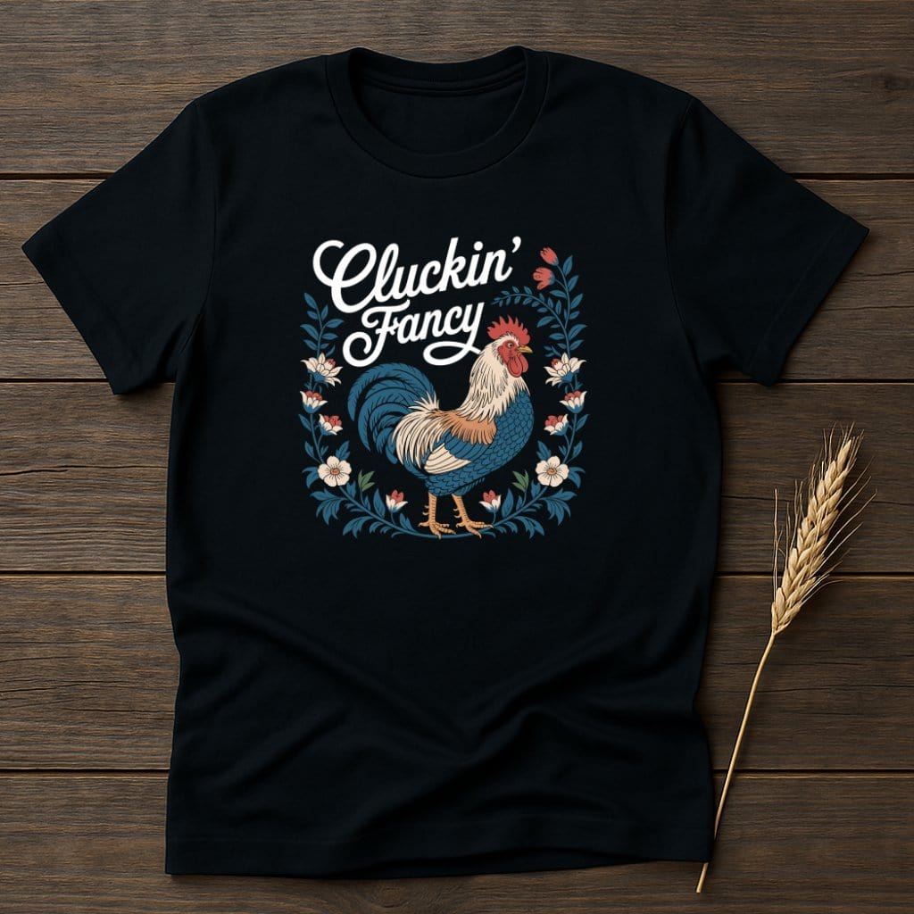 Cluckin' Fancy Rooster Design Graphic T-shirt product type