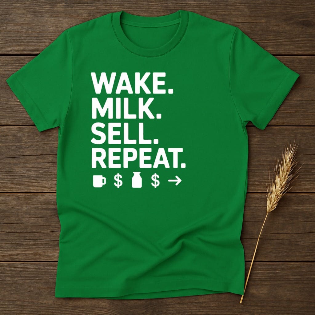 Wake Milk Sell Repeat Graphic Tee Shirt product