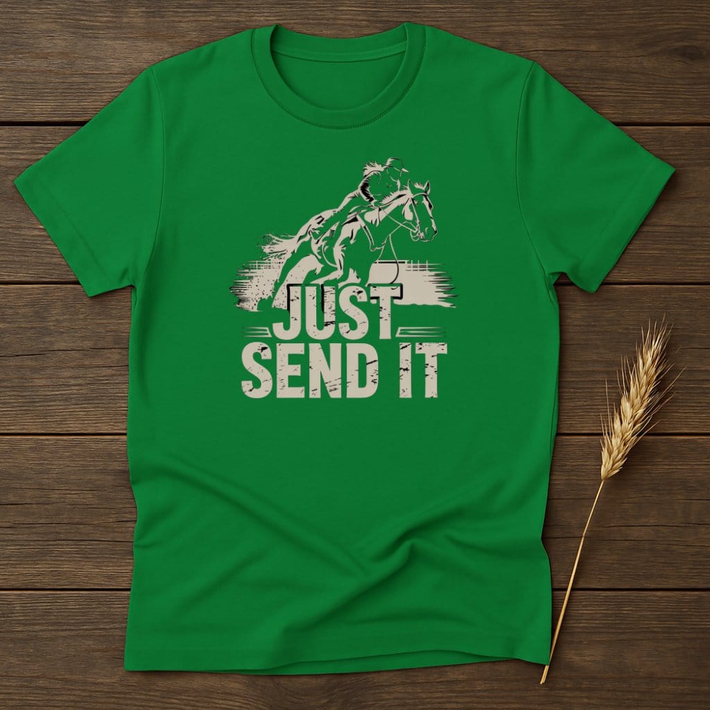 Just Send It Horse Riding Graphic T-shirt product type