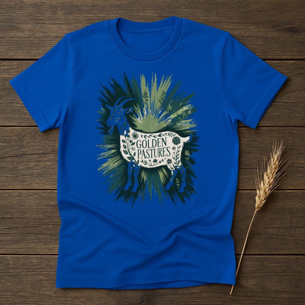 Golden Pastures Goat Blue Graphic Tee product