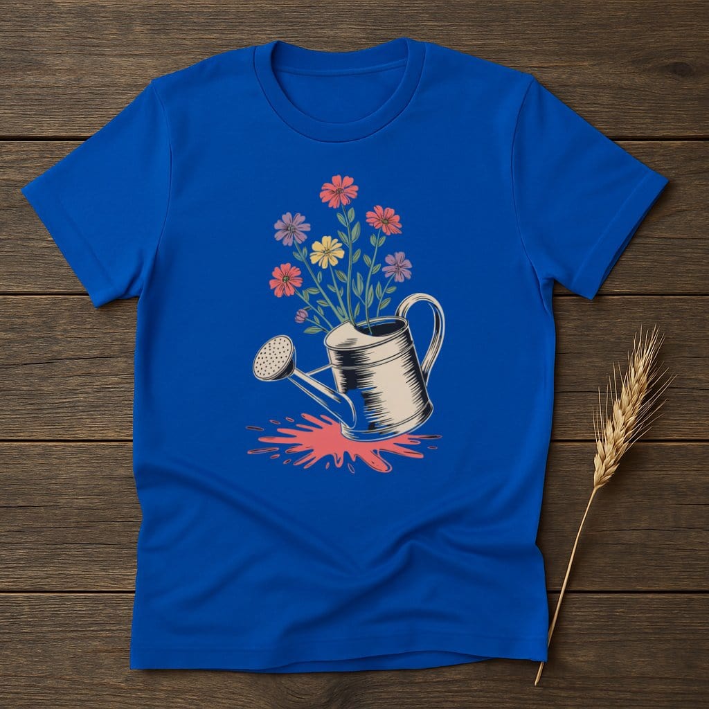 Watering Can Flowers Graphic Tee shirt product