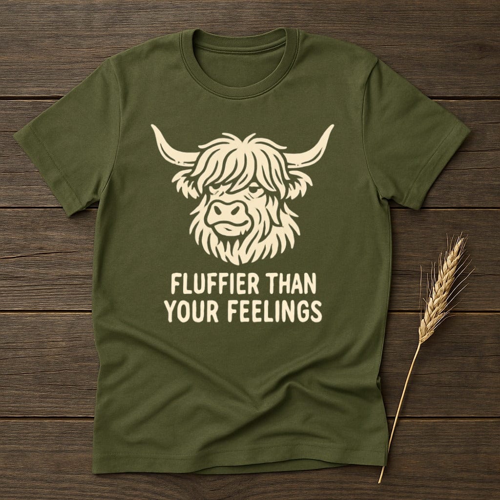 Fluffier Than Your Feelings Highland Cow T-shirt product