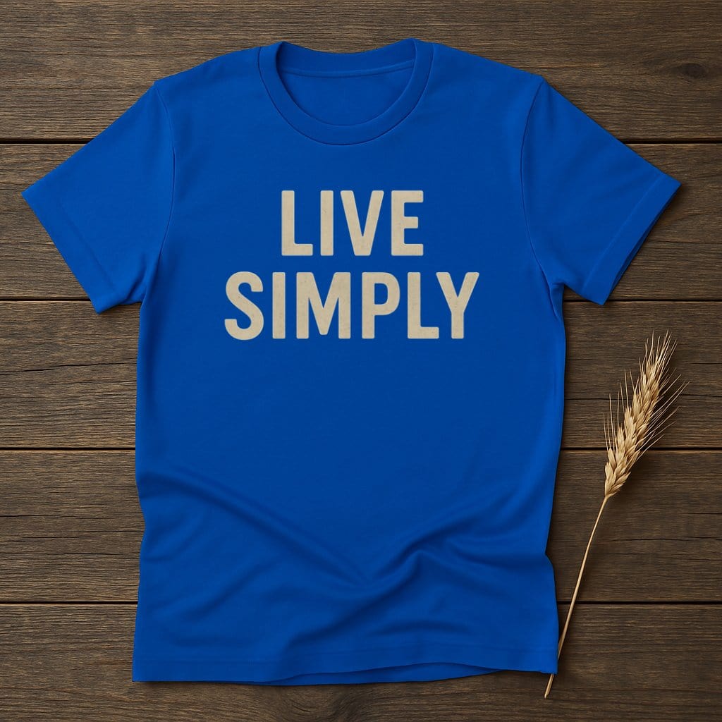 Live Simply Printed Blue Casual T-Shirt product