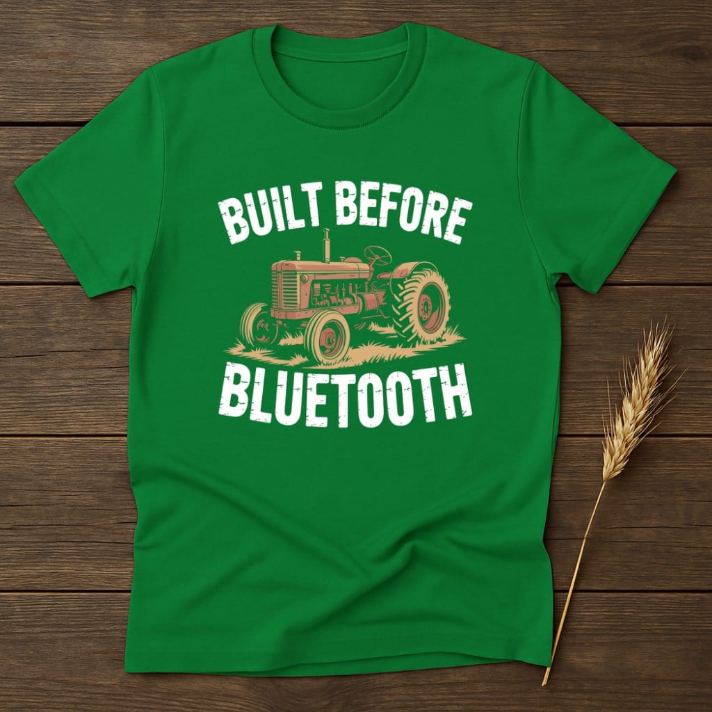 Built Before Bluetooth Tractor Graphic T-shirt product type