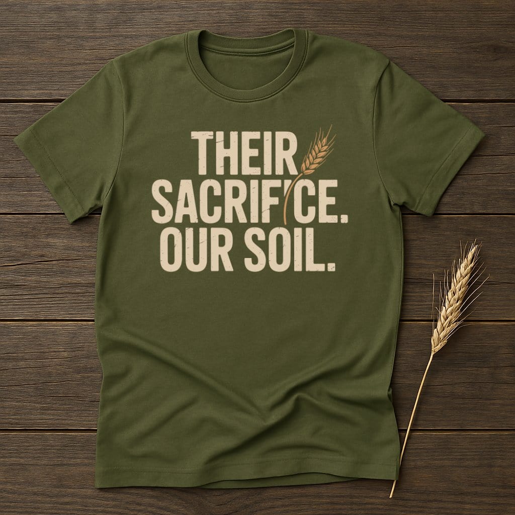 Their Sacrifice Our Soil Statement T-shirt product
