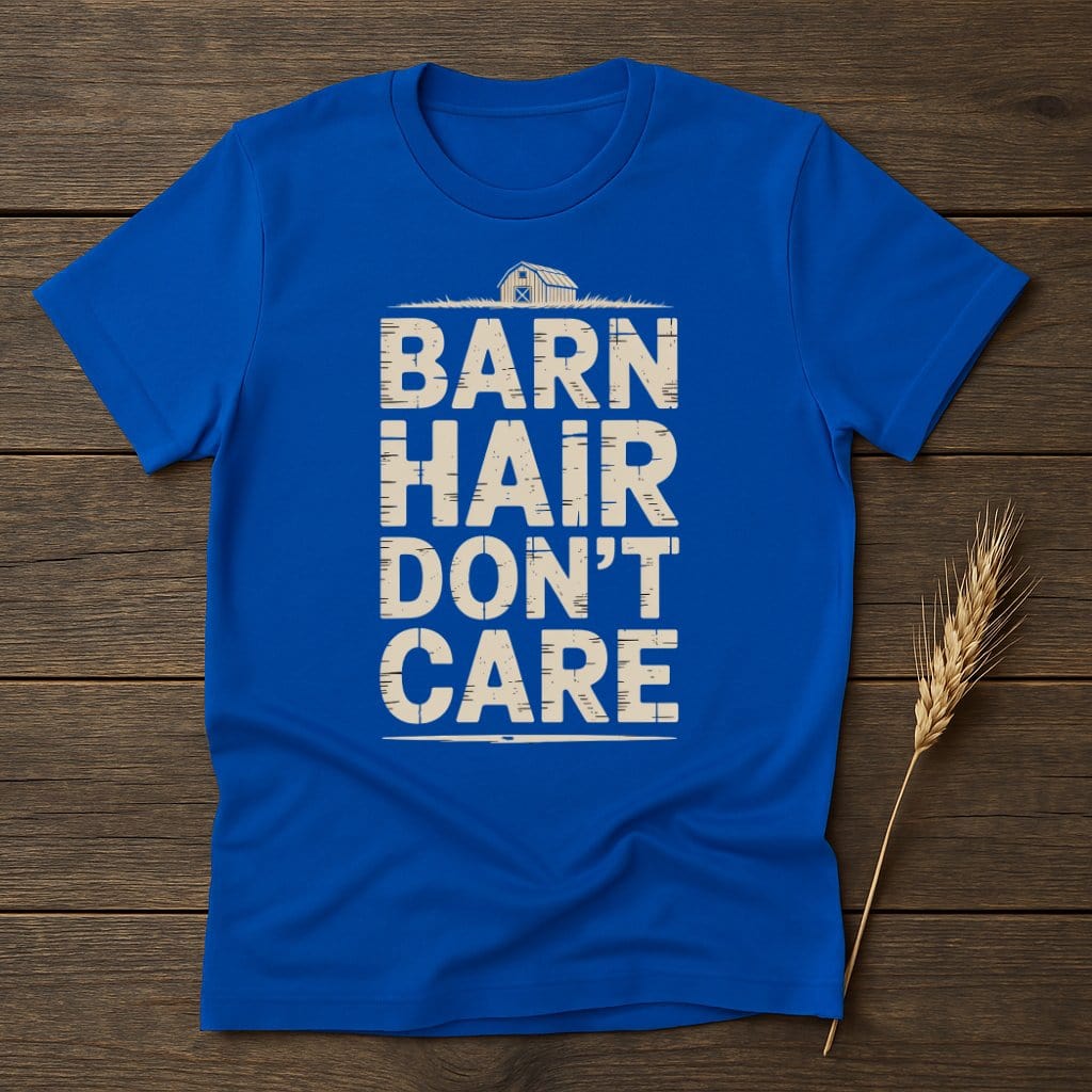 Barn Hair Don't Care Printed Blue TShirt product type