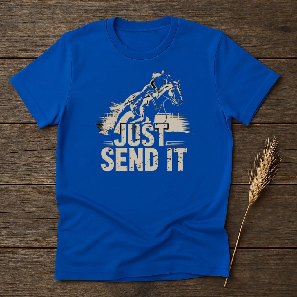 Just Send It Horse Rider Graphic T-Shirt product type