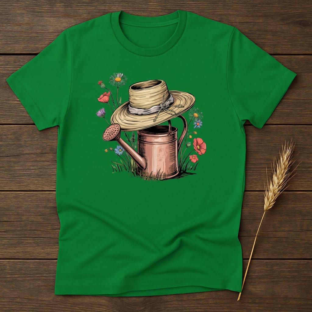 Garden Watering Can and Hat Graphic Tee product