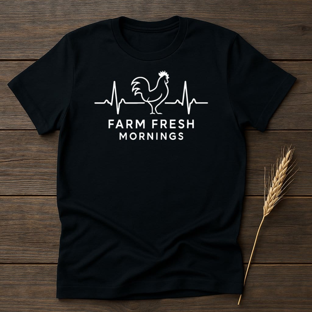 Farm Fresh Mornings Rooster Graphic T-shirt product