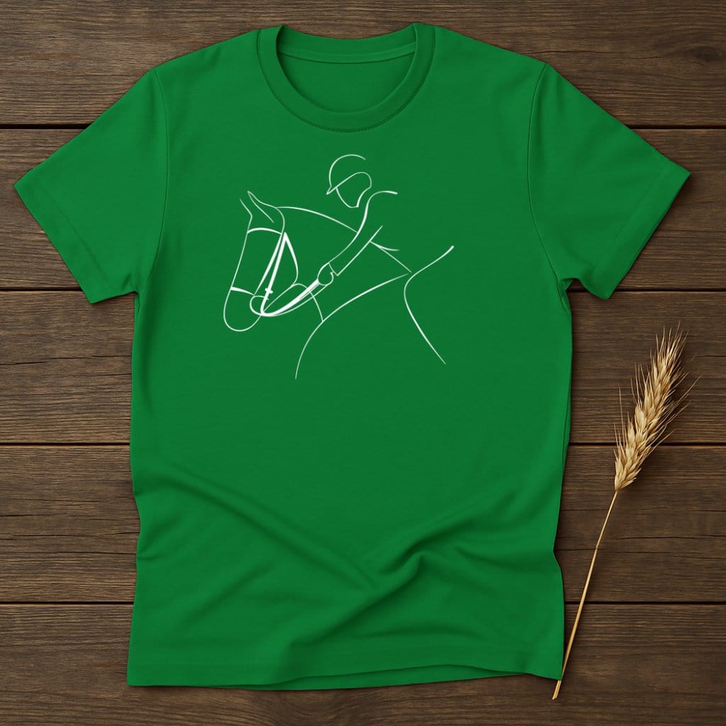 My Designs Silhouette Shirt S / Irish Green Equestrian Horse T-Shirts