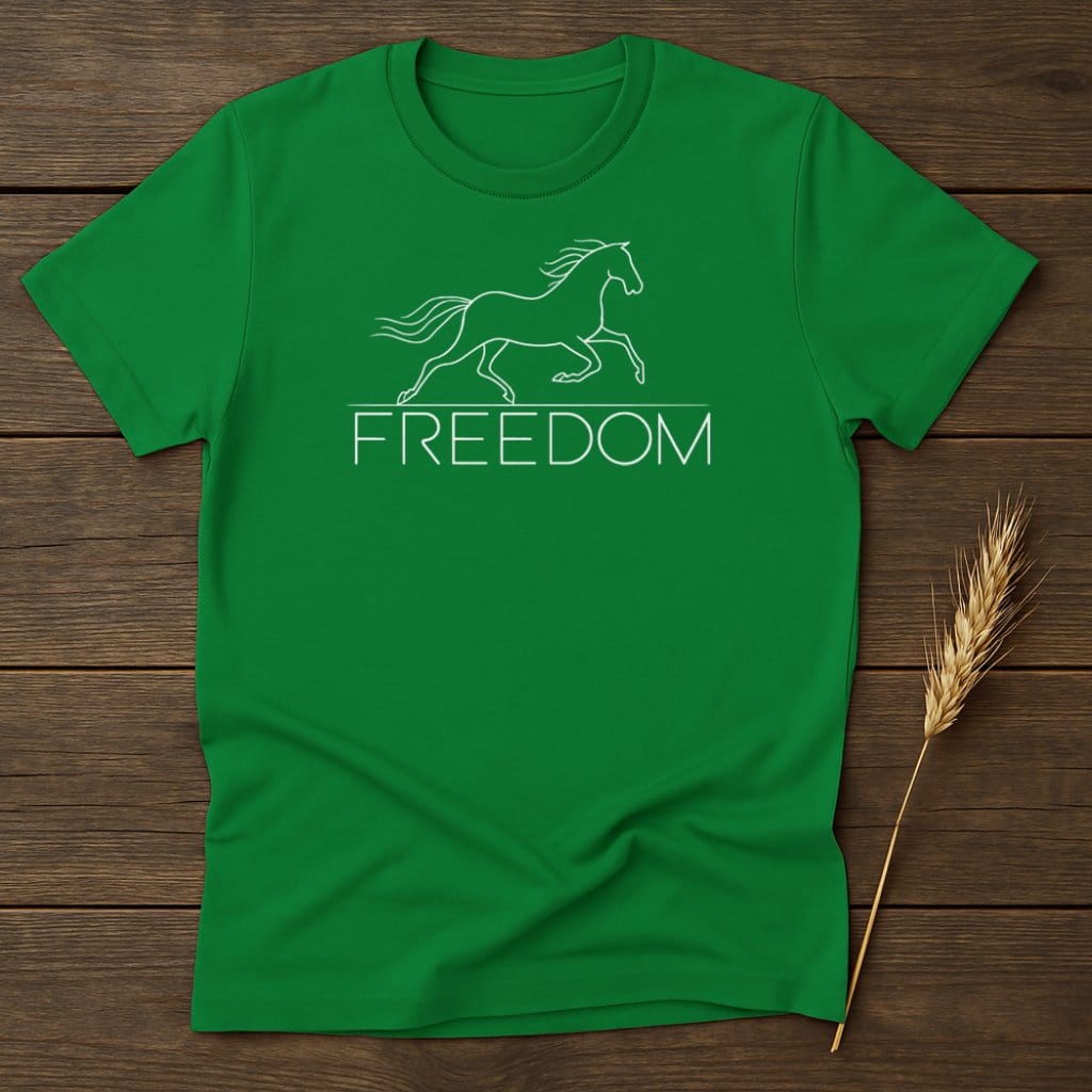 My Designs Silhouette Shirt S / Irish Green Freedom Horse T-Shirts