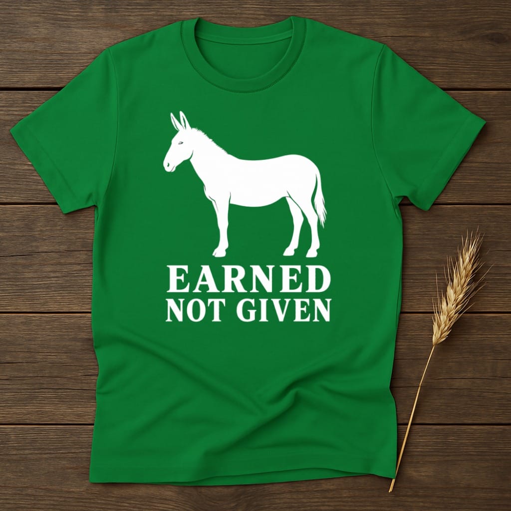 MyDesigns core_ad S / Irish Green Earned Ethos Donkey T-Shirt