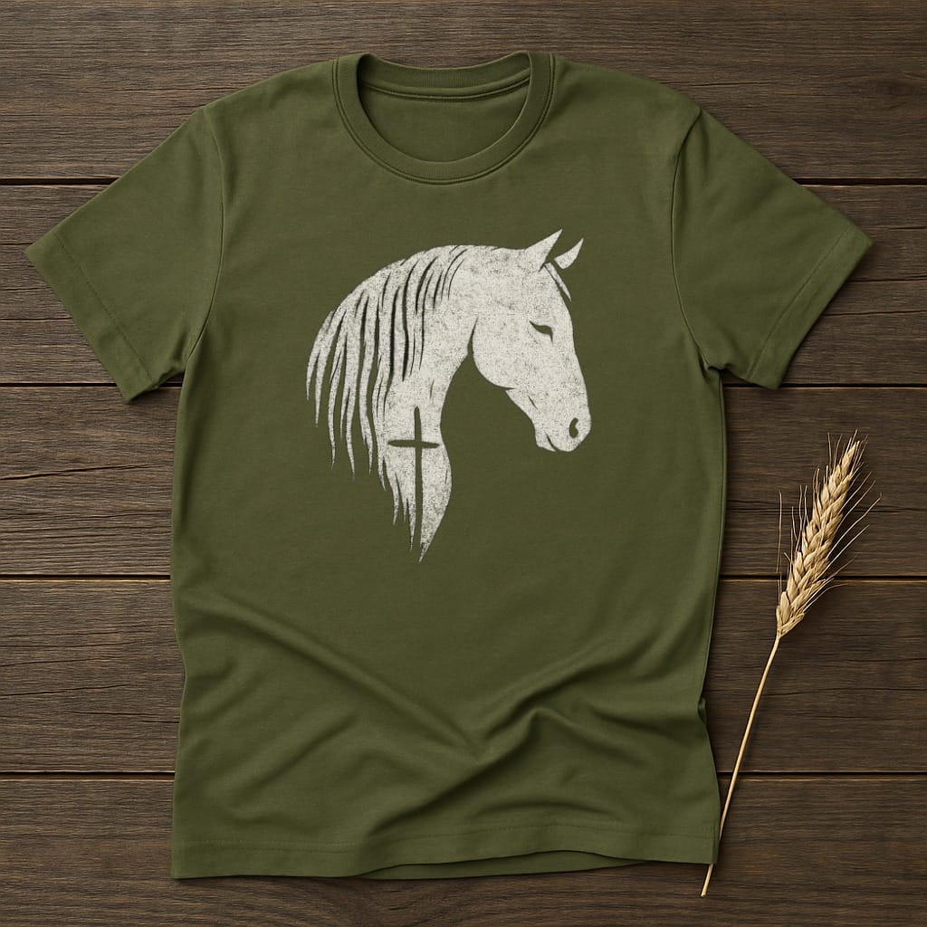MyDesigns core_ad S / Military Green Graceful Horse Spirit T-Shirt