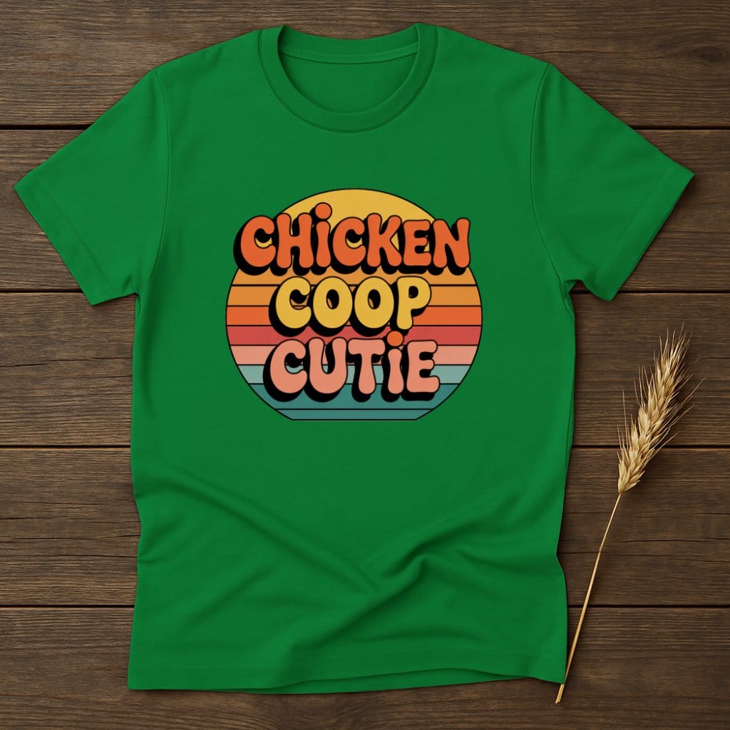 MyDesigns Physical Item S / Irish Green Chicken Coop Cutie Retro T-Shirts