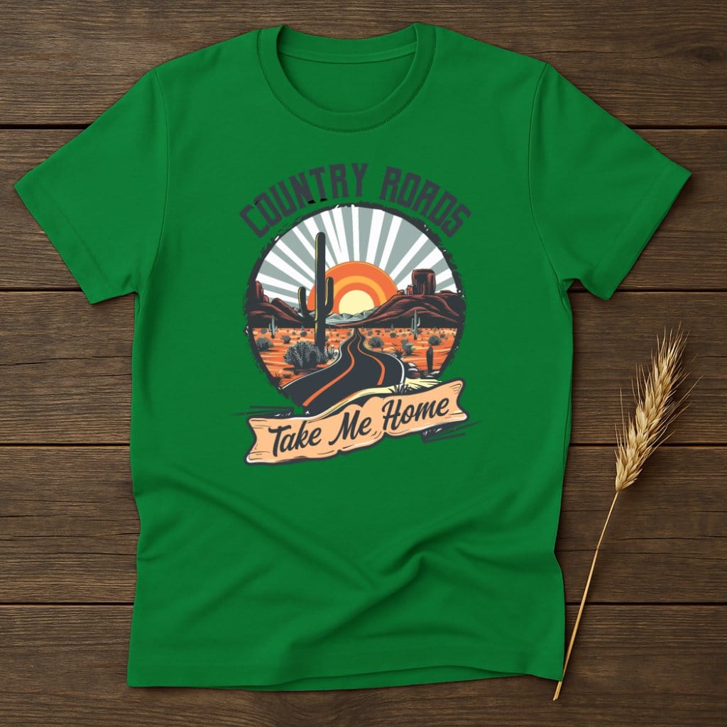 MyDesigns Physical Item S / Irish Green Desert Sunset Country Roads T-Shirt