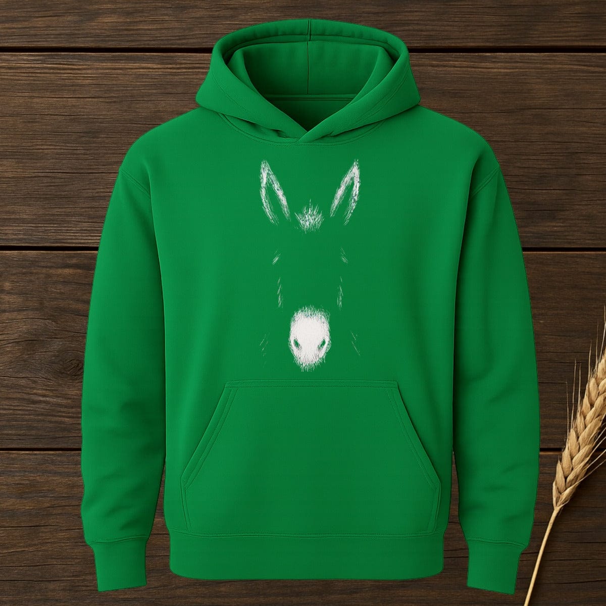 MyDesigns Physical Item S / Irish Green Donkey Face Hoodie