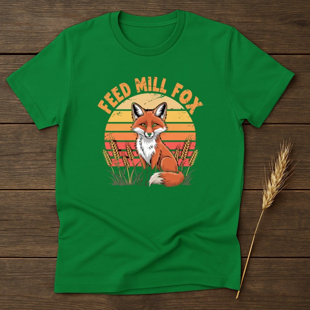 MyDesigns Physical Item S / Irish Green Feed Mill Fox Retro T-Shirts