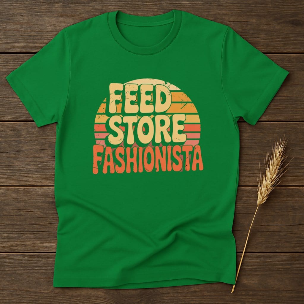 MyDesigns Physical Item S / Irish Green Feed Store Fashionista Retro T-Shirts