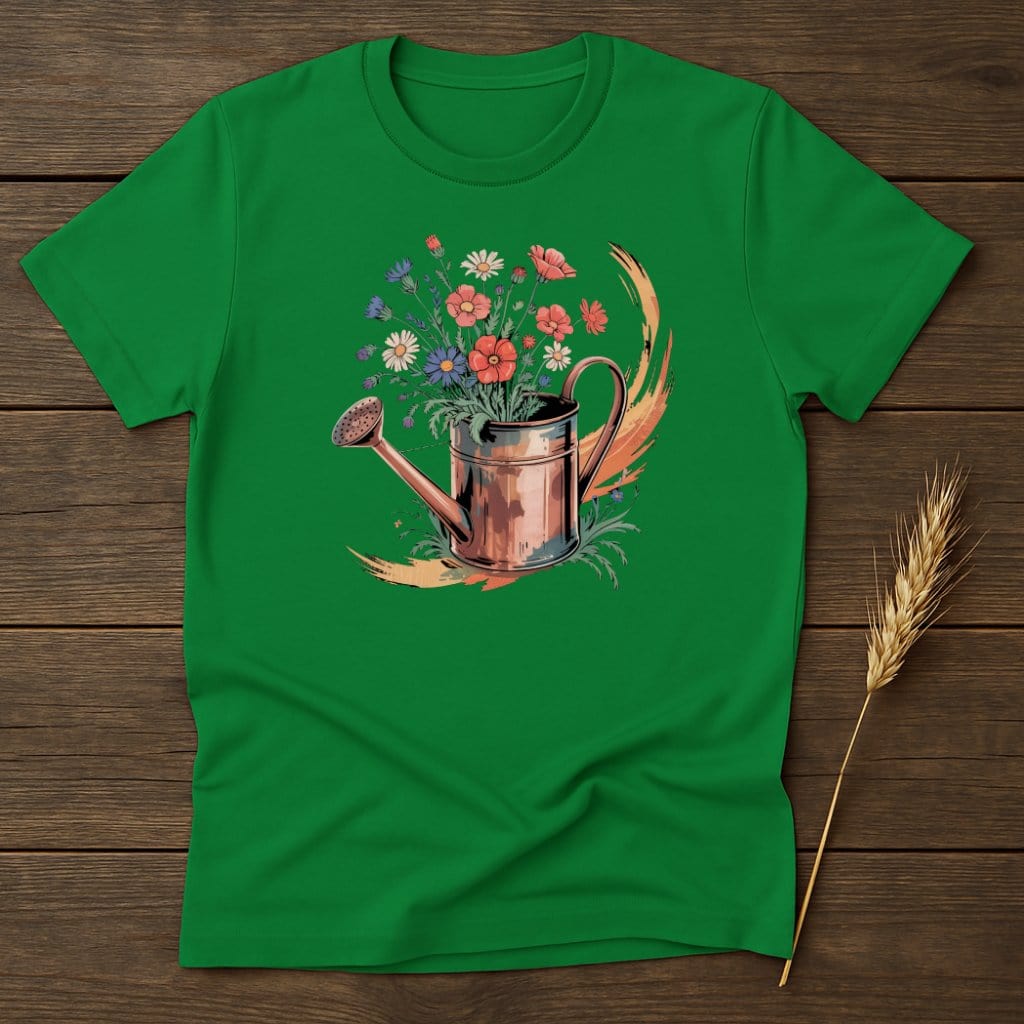 MyDesigns Physical Item S / Irish Green Floral Watering Can T-Shirt