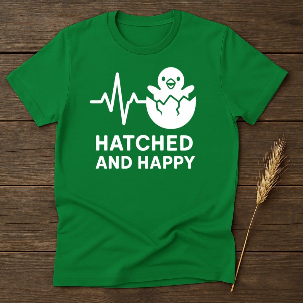 MyDesigns Physical Item S / Irish Green Hatched and Happy T-Shirts