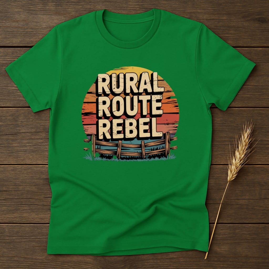 MyDesigns Physical Item S / Irish Green Rural Route Rebel Retro T-Shirts