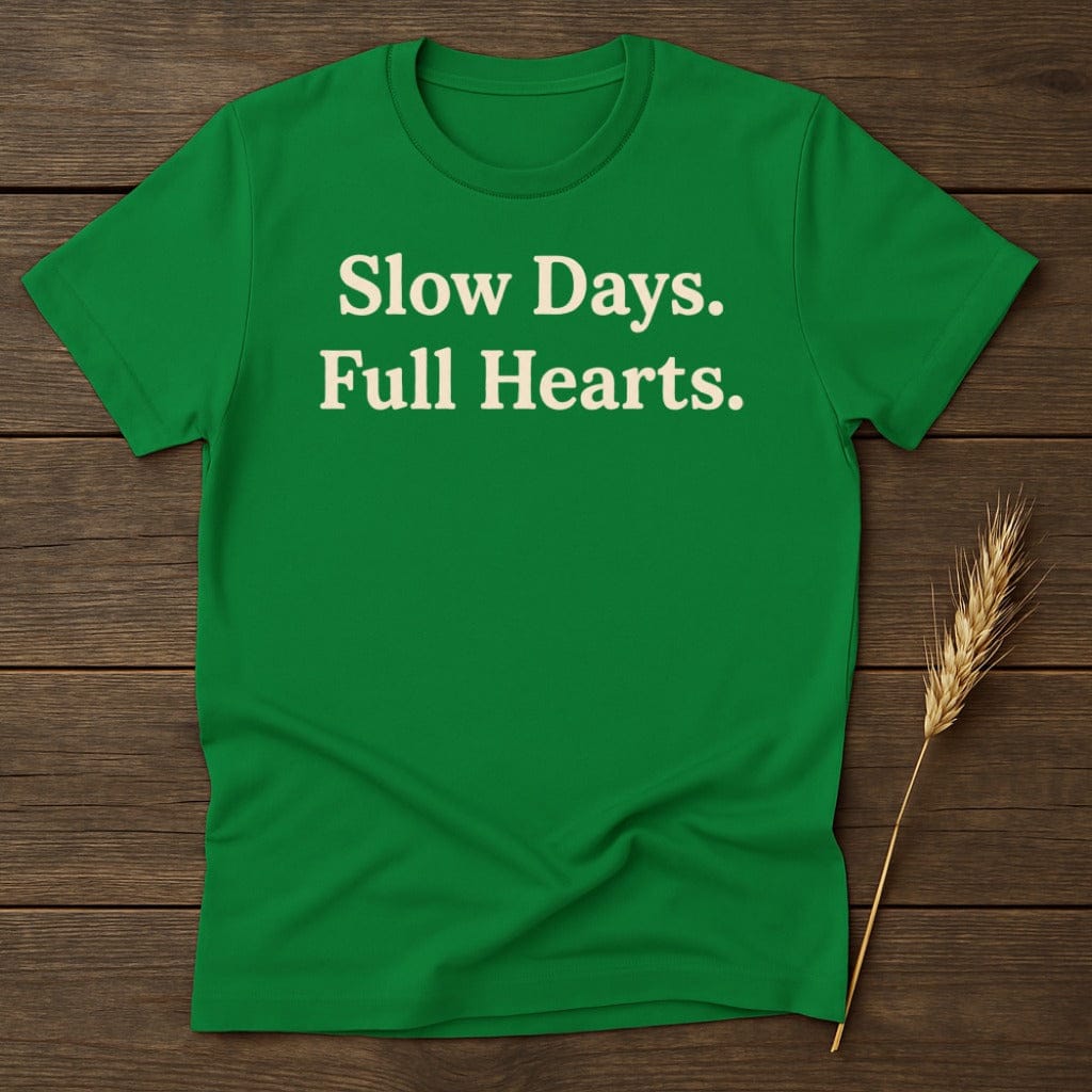 MyDesigns Physical Item S / Irish Green Slow Days Full Hearts T-Shirt