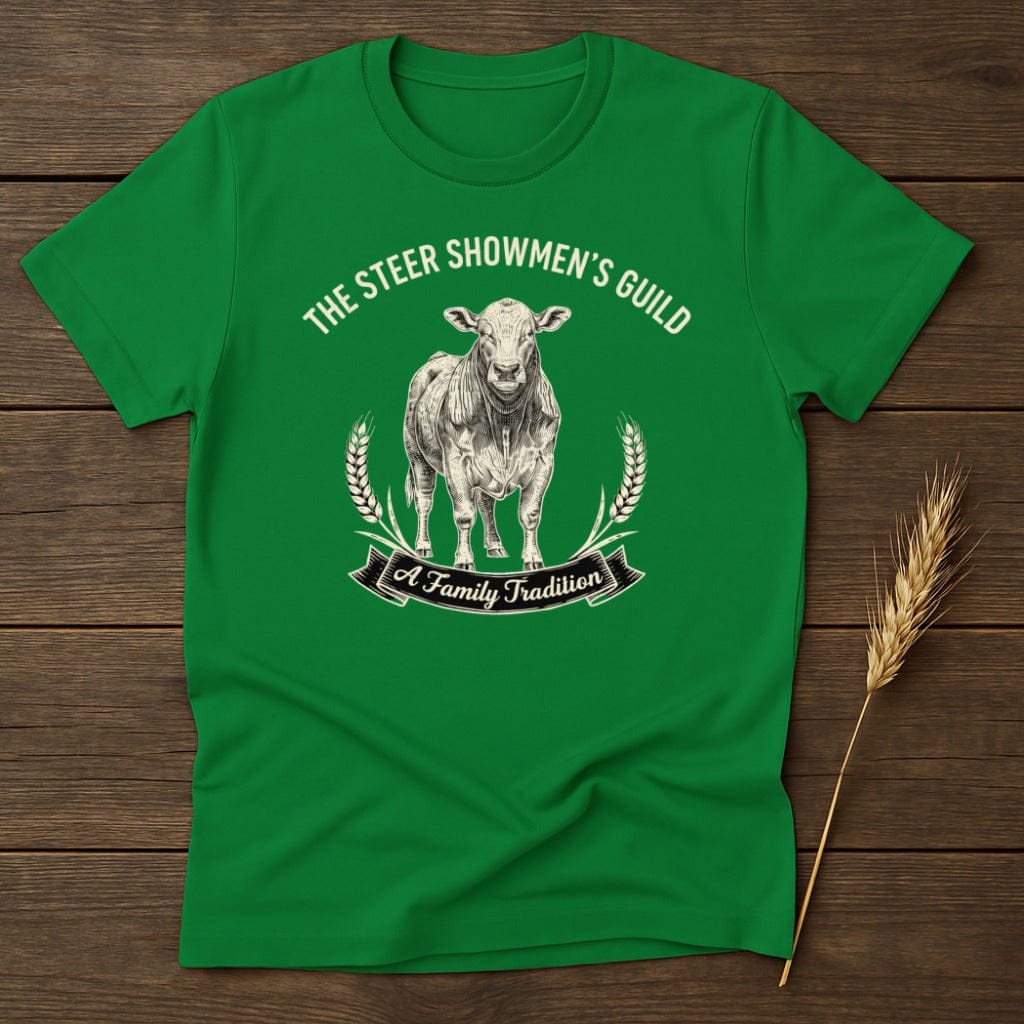 MyDesigns Physical Item S / Irish Green Steer Showmen's Guild T-Shirt