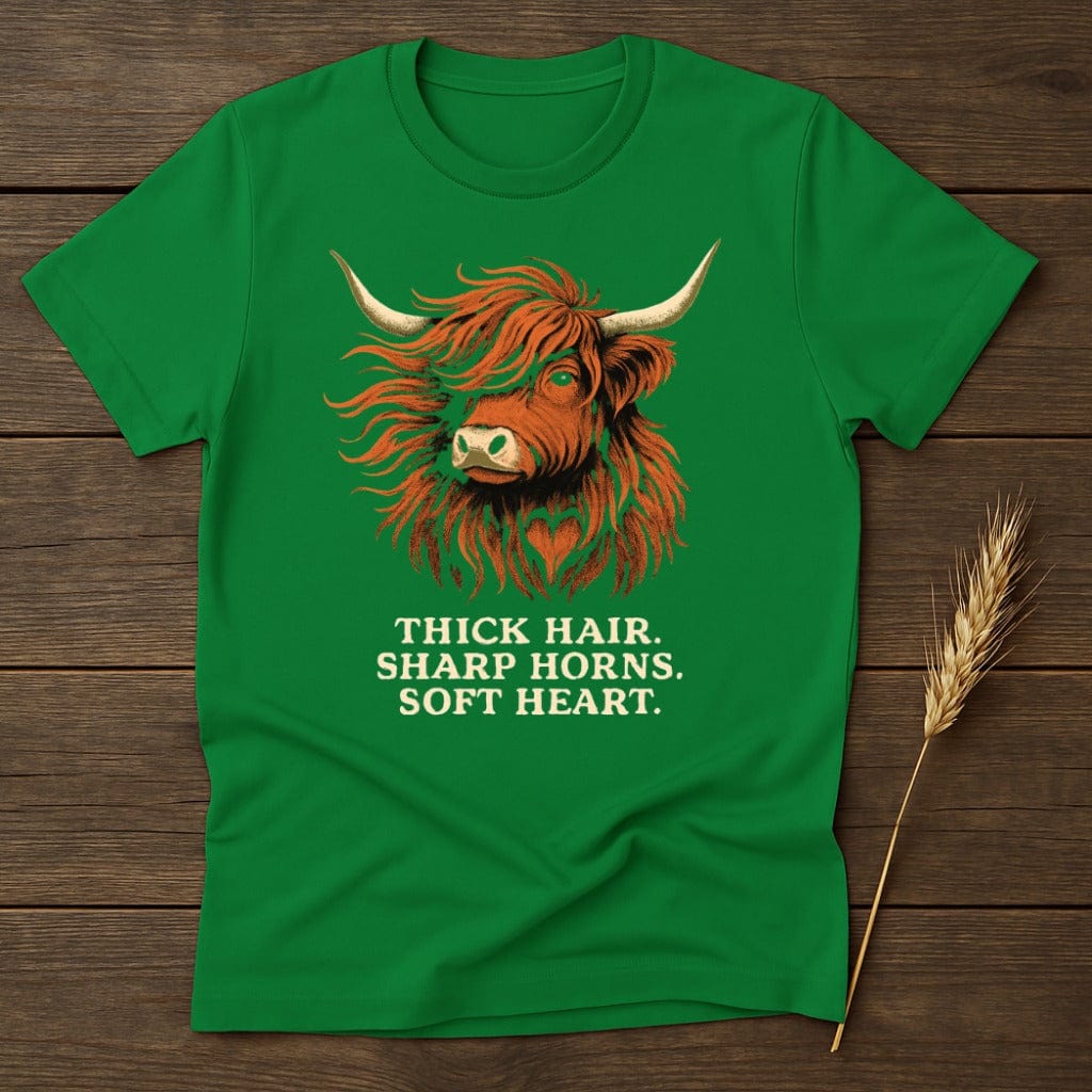 MyDesigns Physical Item S / Irish Green Thick Hair Sharp Horns T-Shirt