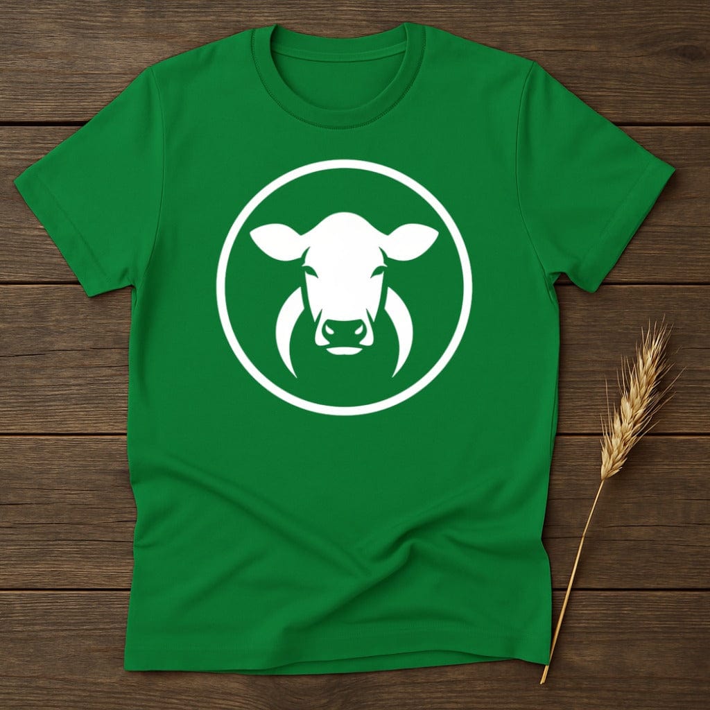 MyDesigns Physical Item S / Irish Green White Cow Logo T-Shirt