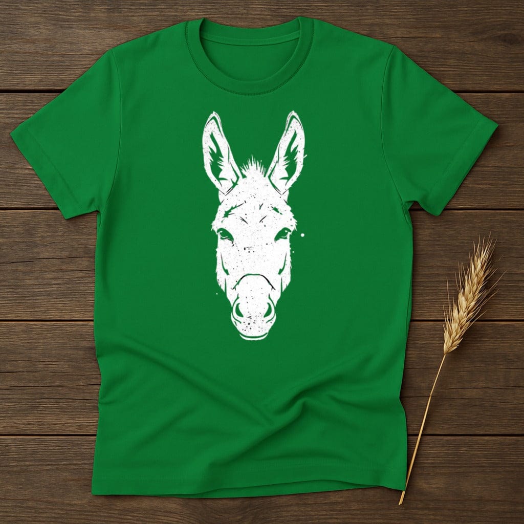 MyDesigns Physical Item S / Irish Green White Donkey Illustration T-Shirt