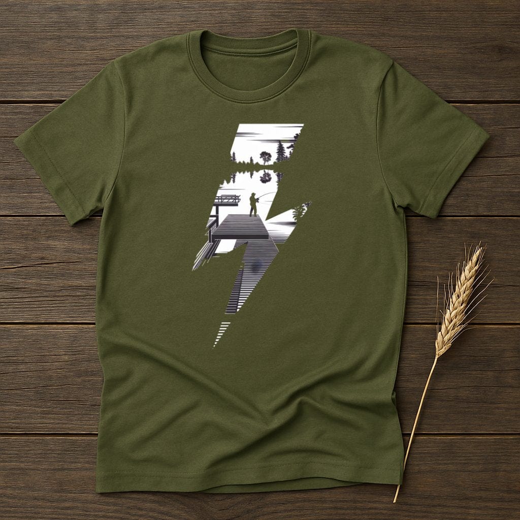MyDesigns Physical Item S / Military Green Angling Scenic T-Shirts
