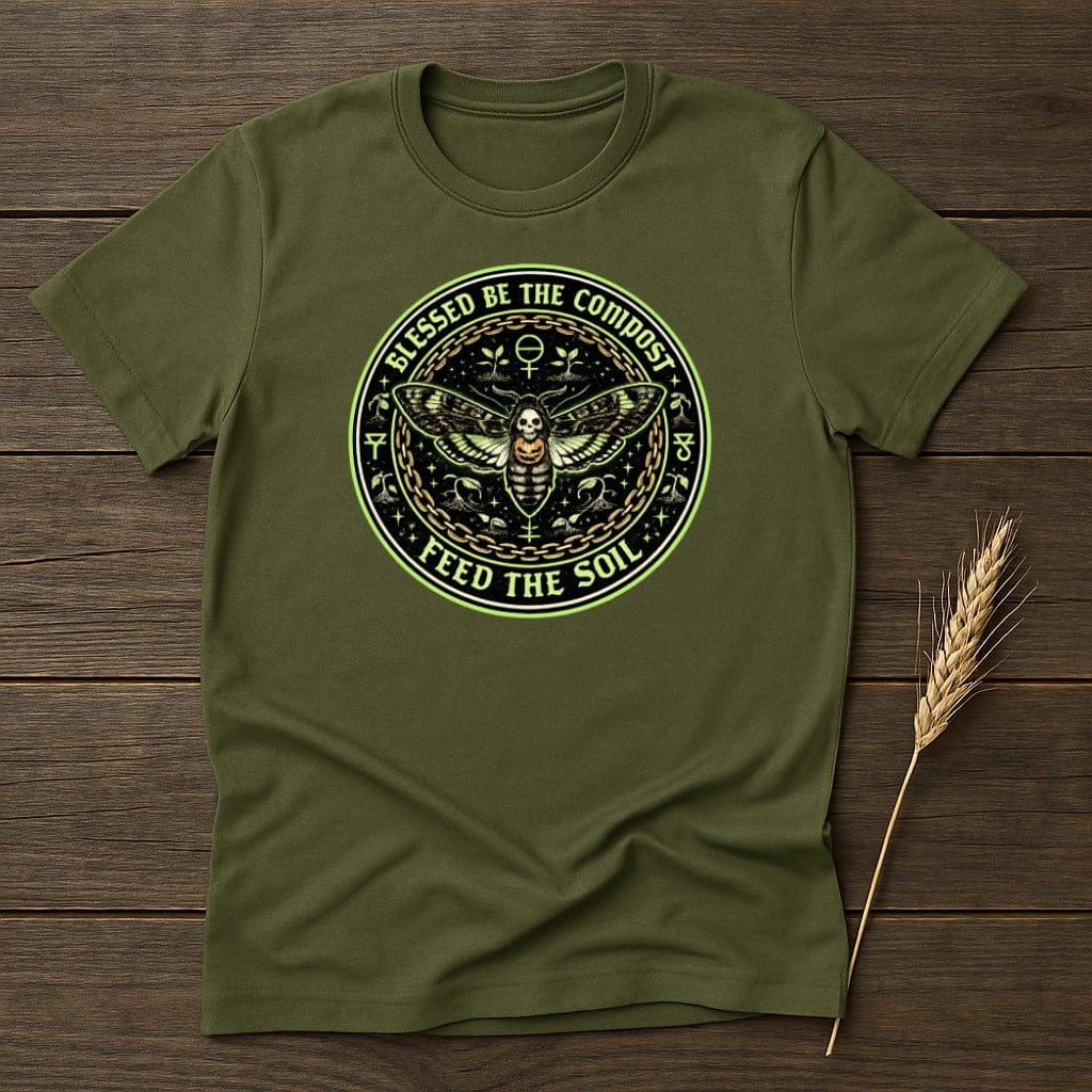 MyDesigns Physical Item S / Military Green Blessed Compost Soil T-Shirt