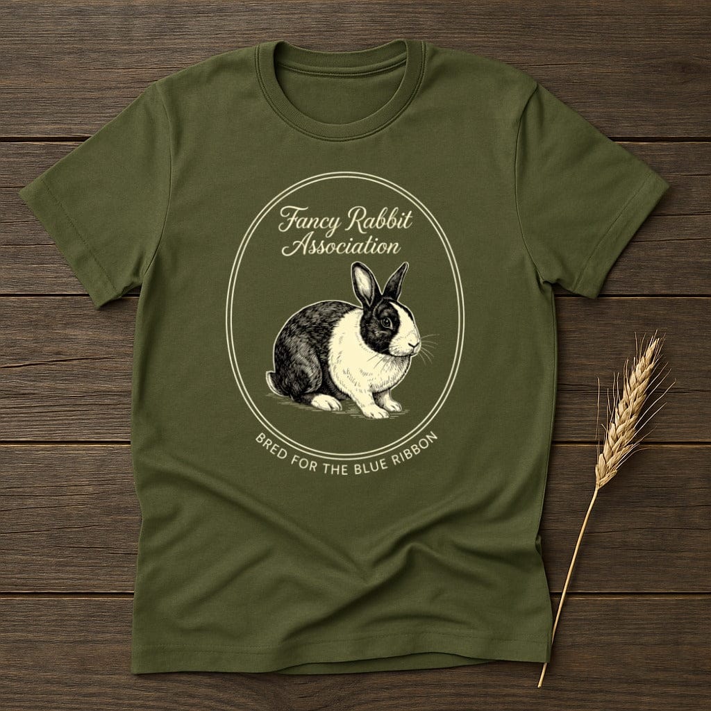 MyDesigns Physical Item S / Military Green Fancy Rabbit T-Shirt