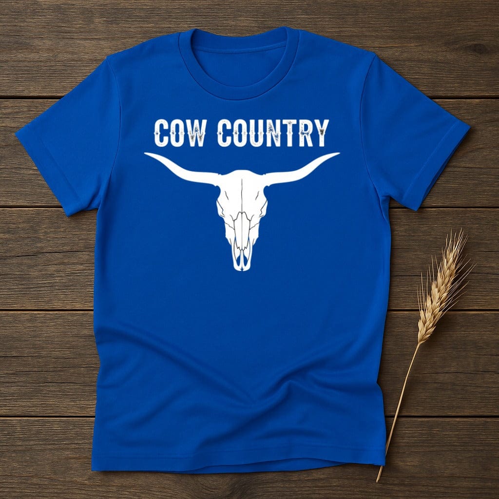 MyDesigns Physical Item S / Royal Cow Country Bull Skull T-Shirt