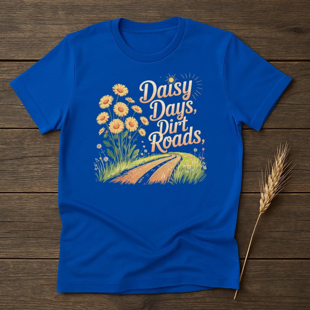 MyDesigns Physical Item S / Royal Daisy Days Dirt Roads T-Shirt