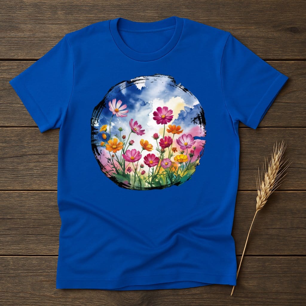MyDesigns Physical Item S / Royal Floral Watercolor Scene T-Shirt