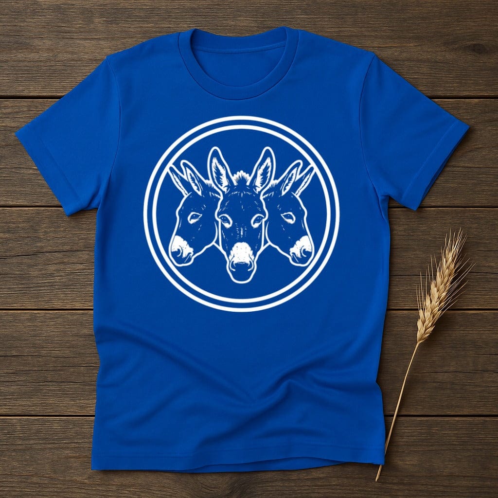 MyDesigns Physical Item S / Royal Three Headed Donkey T-Shirt