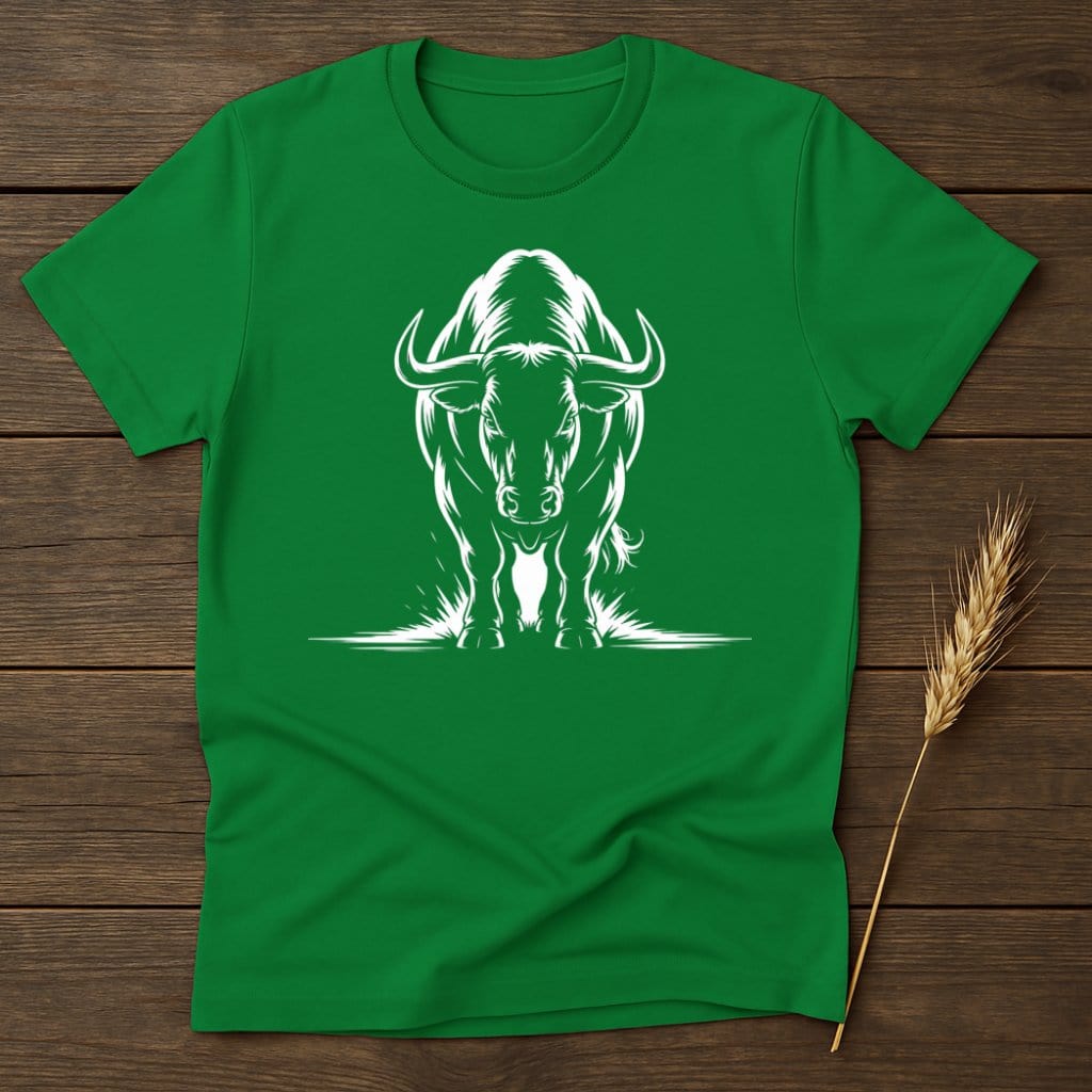 MyDesigns Silhouette Shirt S / Irish Green Black and White Bull T-Shirts