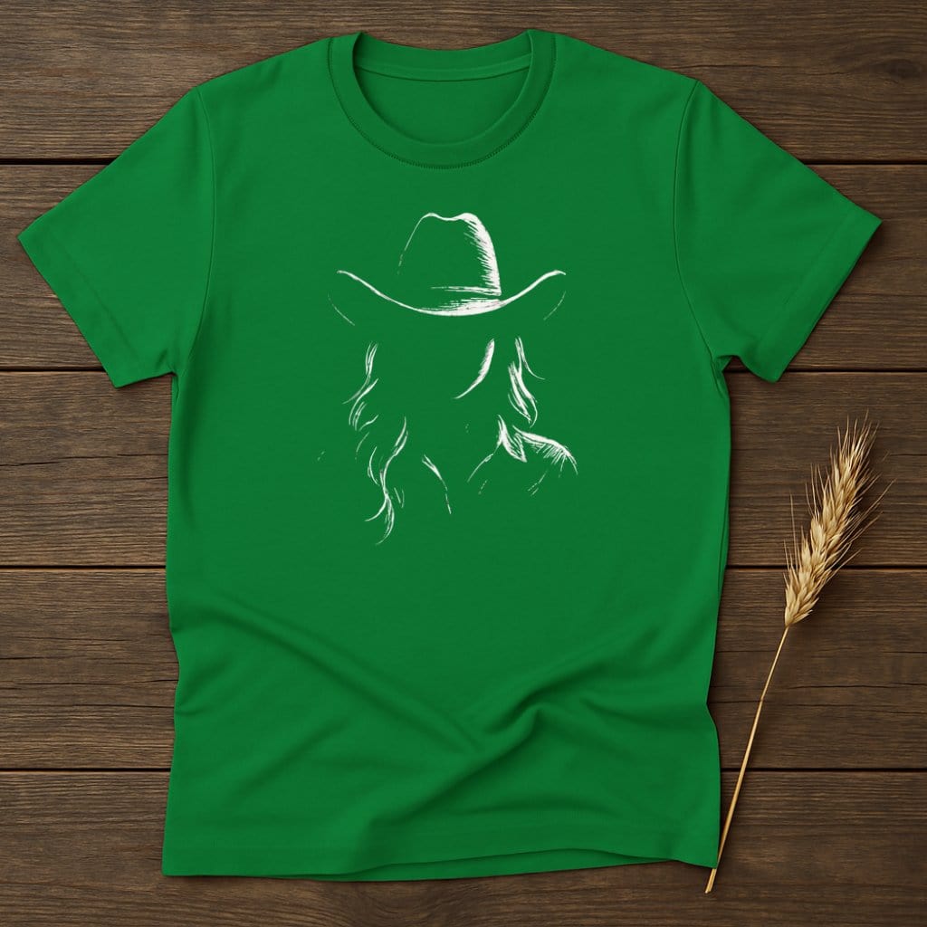 MyDesigns Silhouette Shirt S / Irish Green Cowgirl T-Shirts