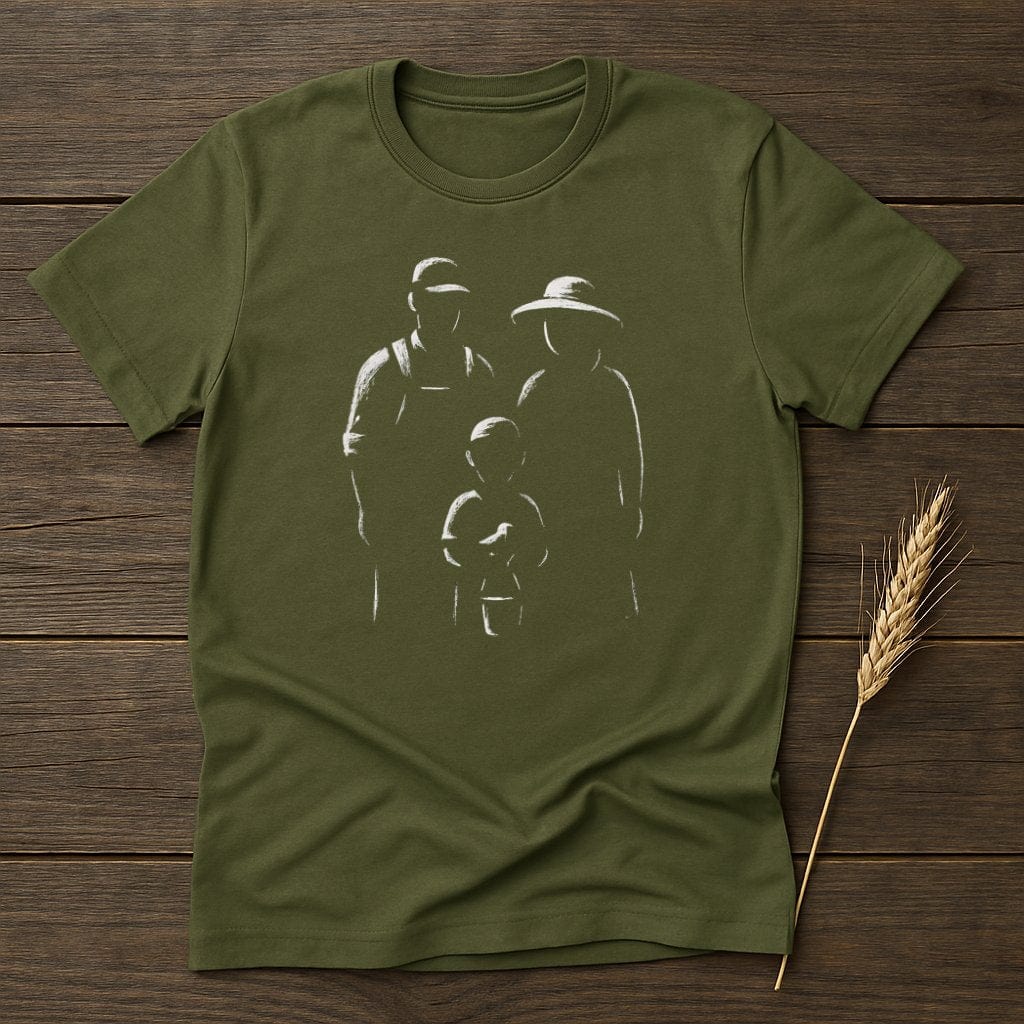 MyDesigns Silhouette Shirt S / Military Green Homesteader Family T-Shirts