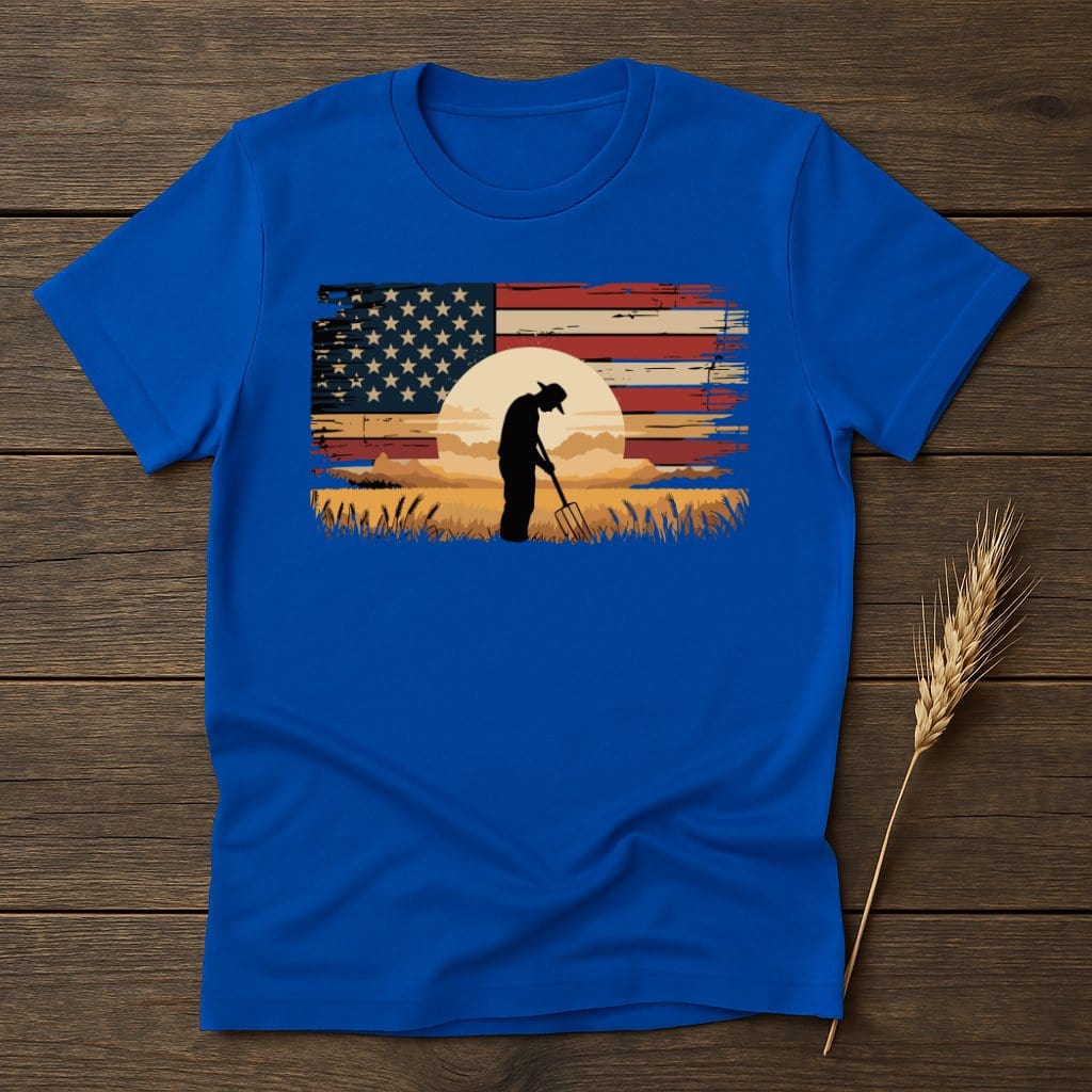 MyDesigns Silhouette Shirt S / Royal American Farmer Silhouette T-Shirt