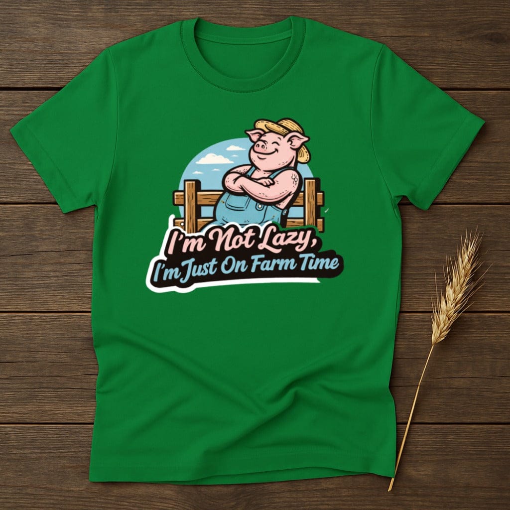 MyDesigns T-Shirt S / Irish Green Farm Time Funny T-Shirt