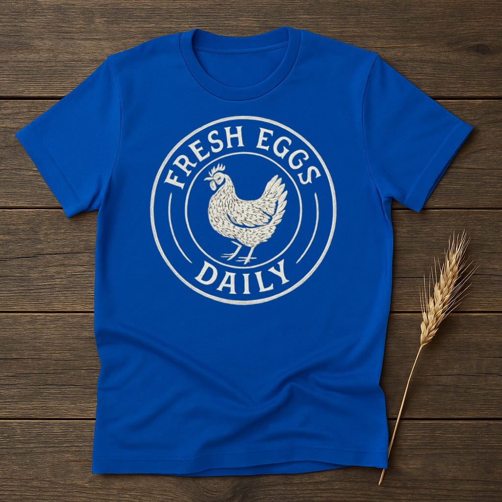 Fresh Eggs Daily Blue T-Shirt Graphic Tee product