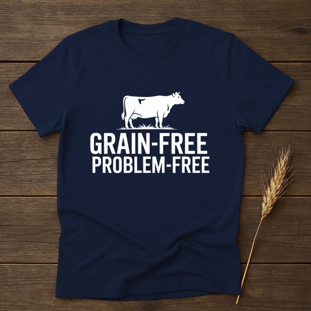 Grain-Free Problem-Free Cow Graphic T-Shirt product type