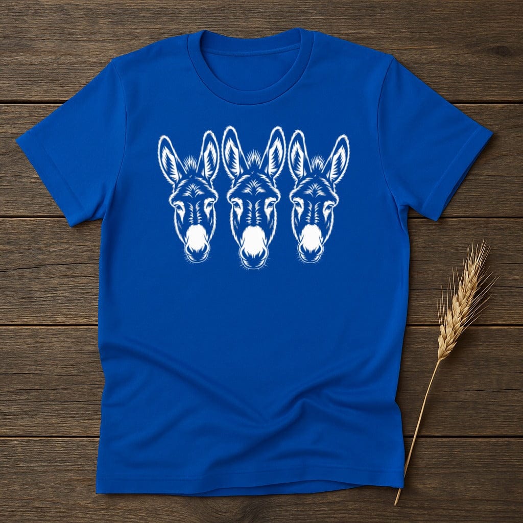 Triple Donkey Head Graphic Design T-Shirt Product