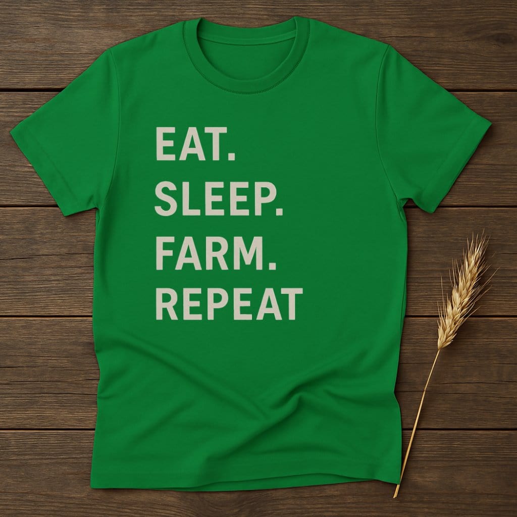 Eat Sleep Farm Repeat Green T-shirt product