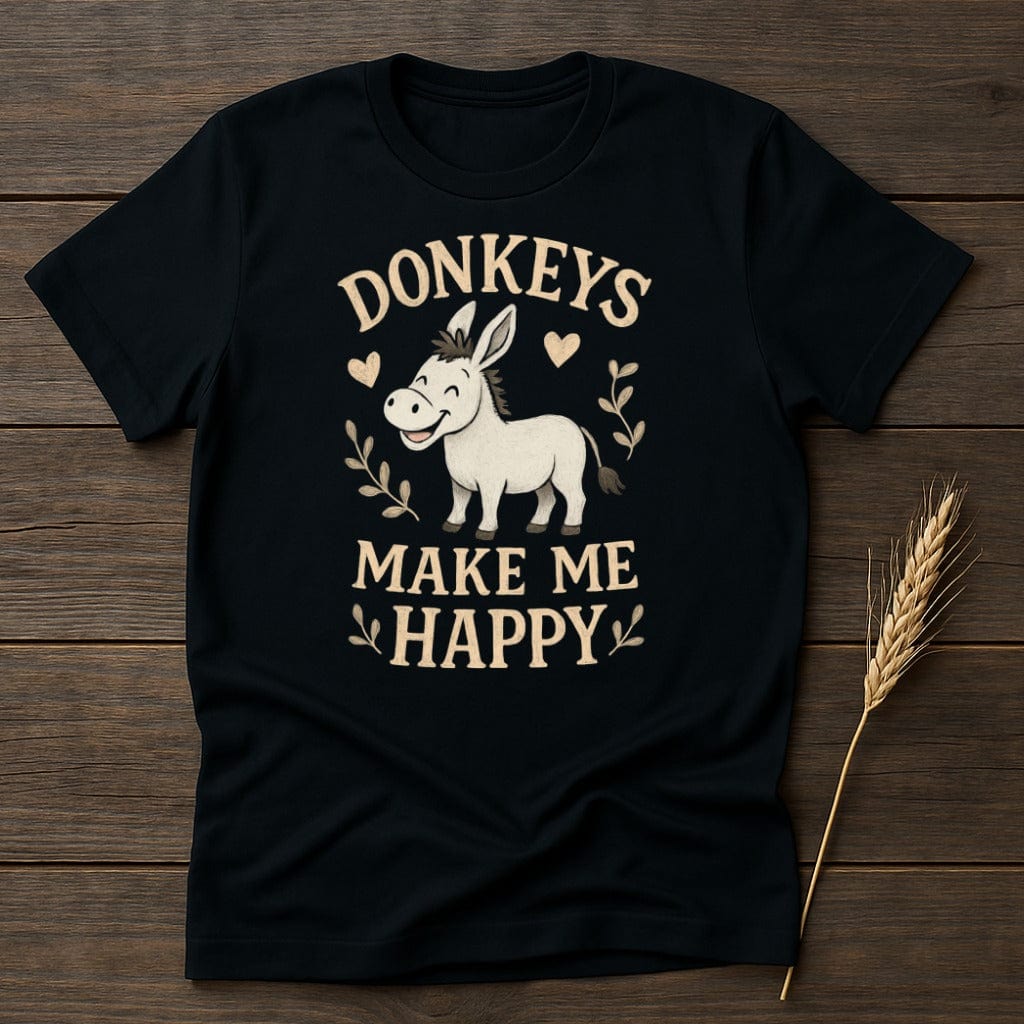 Donkeys Make Me Happy Graphic Print T-Shirt product